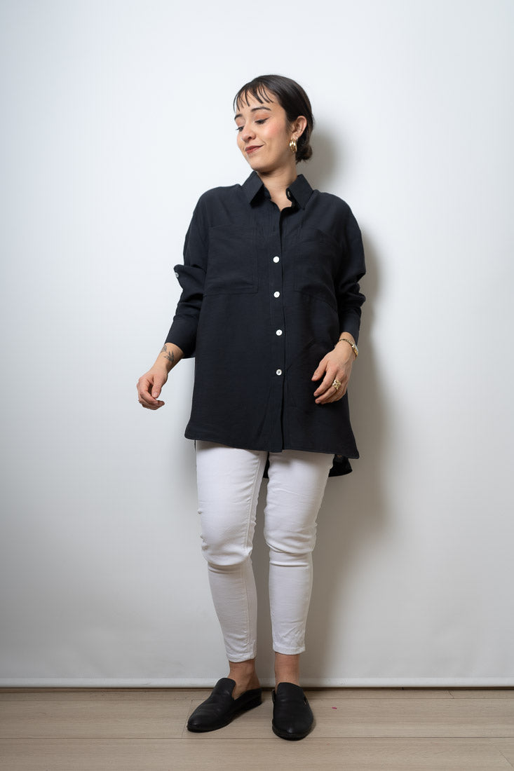 Blusa Fer - dos bolsillos - Negro