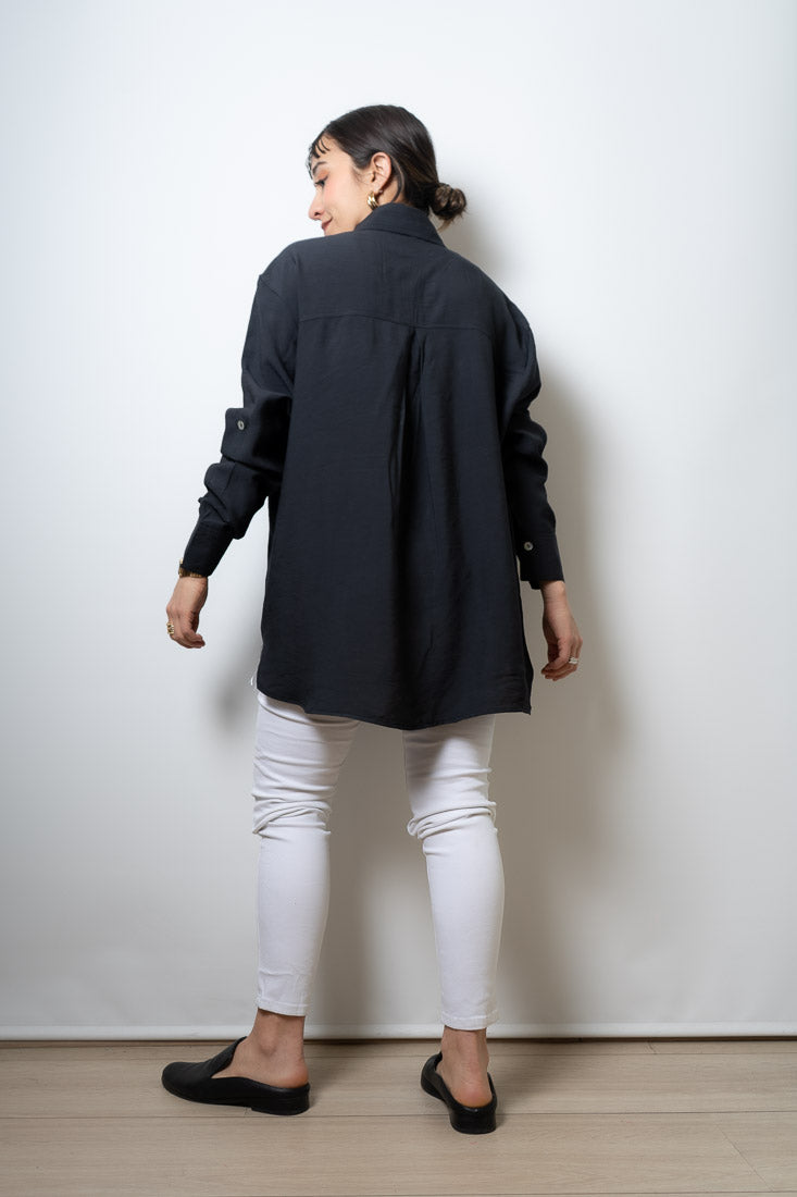 Blusa Fer - dos bolsillos - Negro