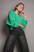 Blusa Mariposa - Verde oscuro