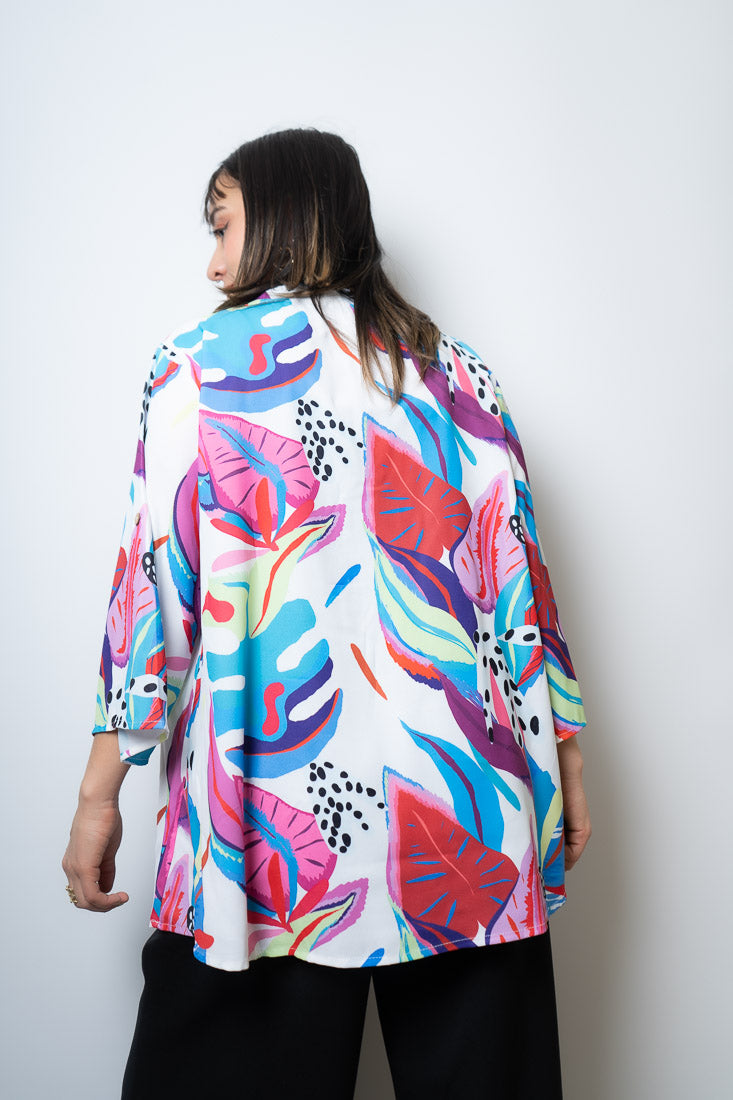 Blusa floreada - Blanco