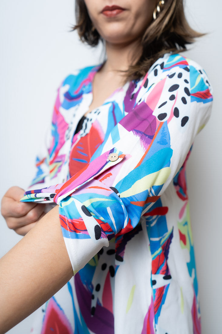 Blusa floreada - Blanco