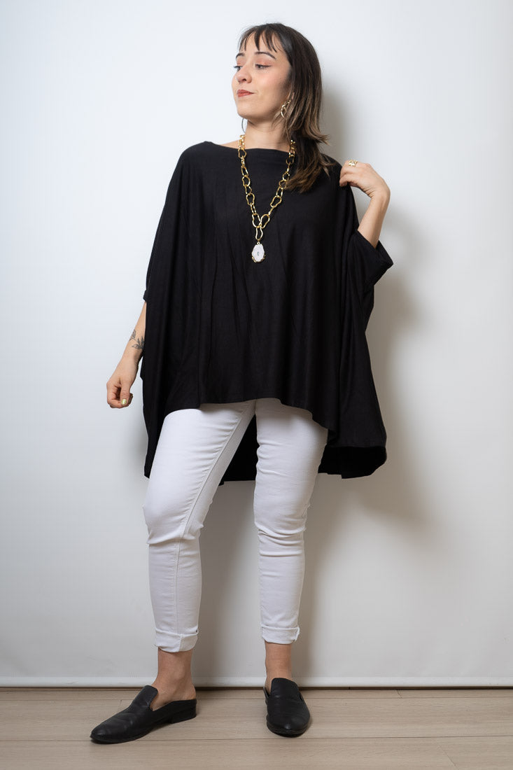 Polera Monica - Negro - manga corta