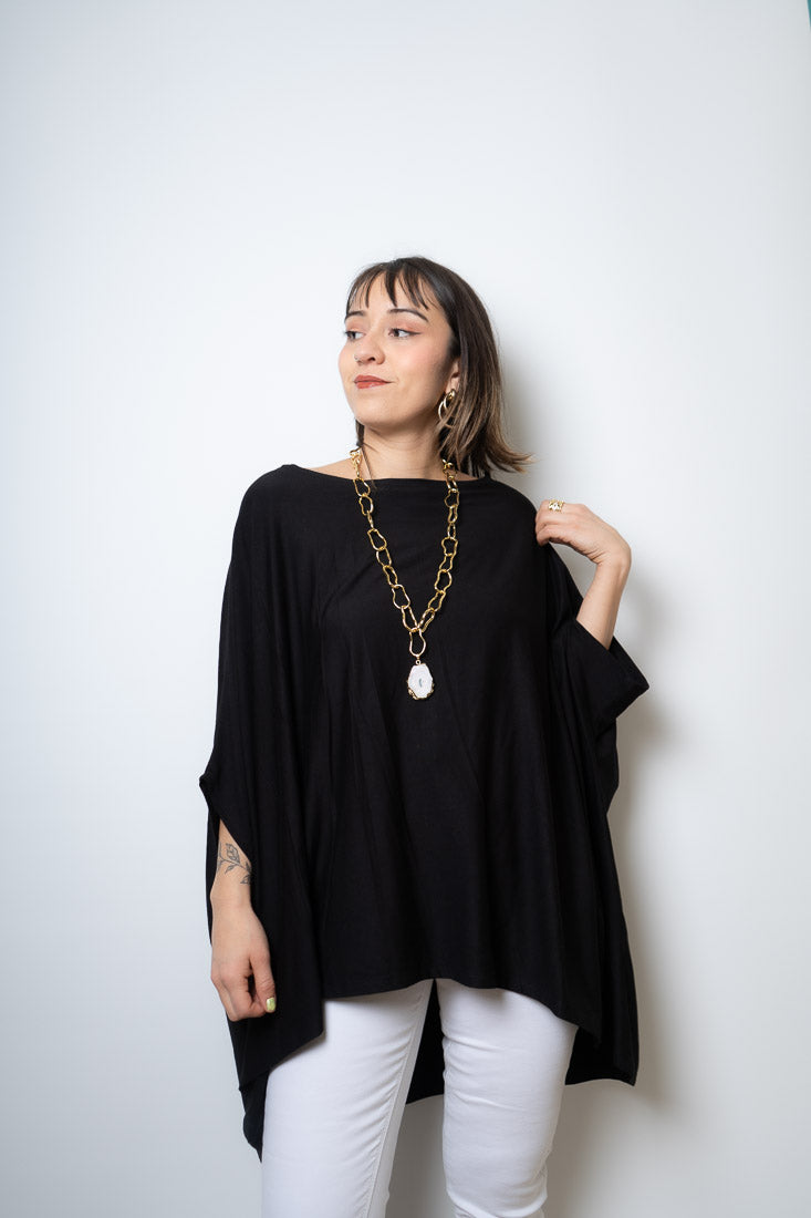 Polera Monica - Negro - manga corta