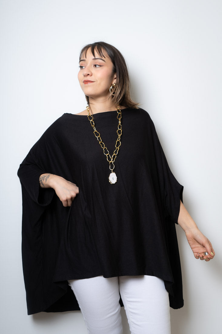 Polera Monica - Negro - manga corta