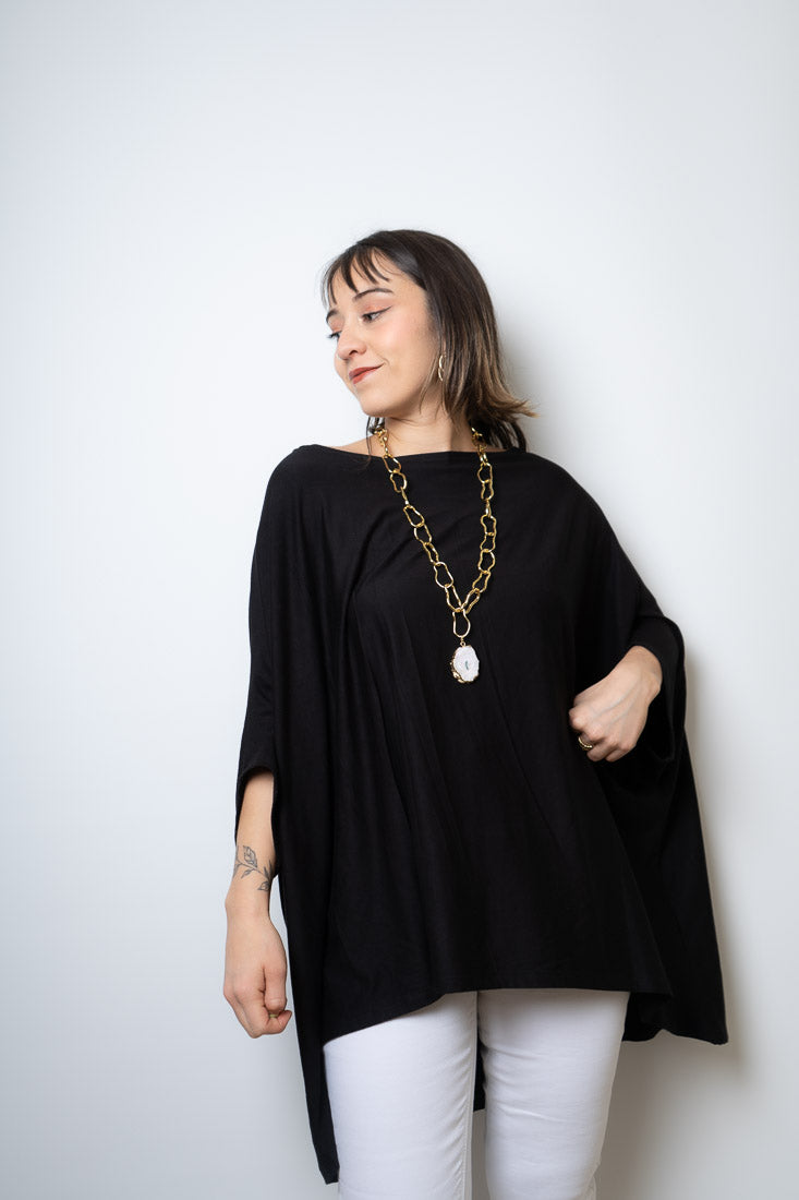 Polera Monica - Negro - manga corta