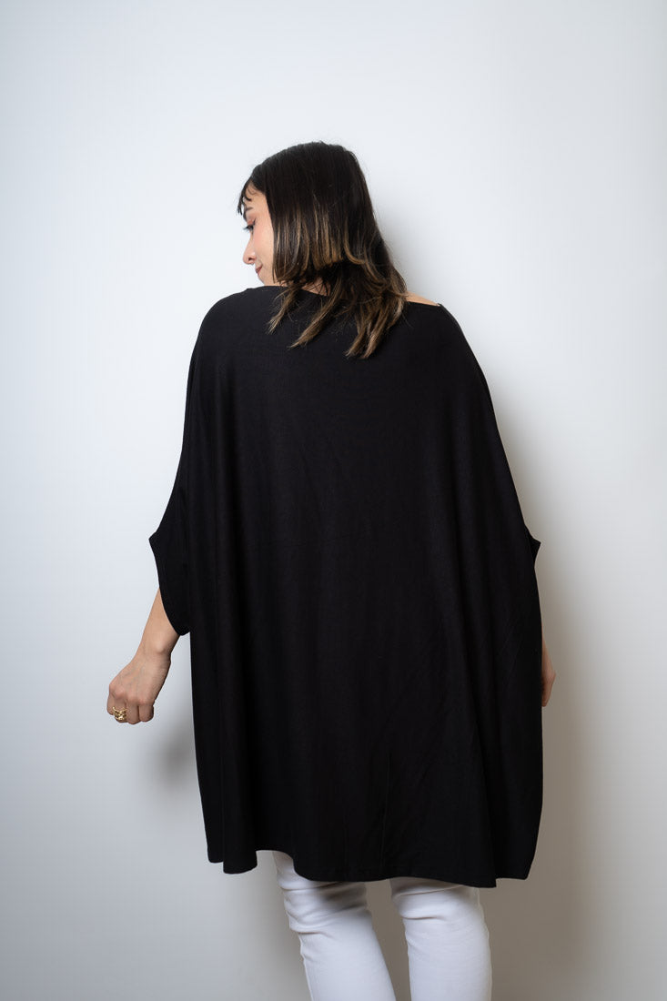 Polera Monica - Negro - manga corta