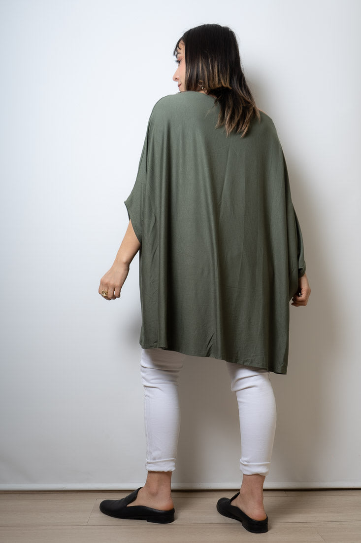 Polera Monica - Verde musgo - manga corta