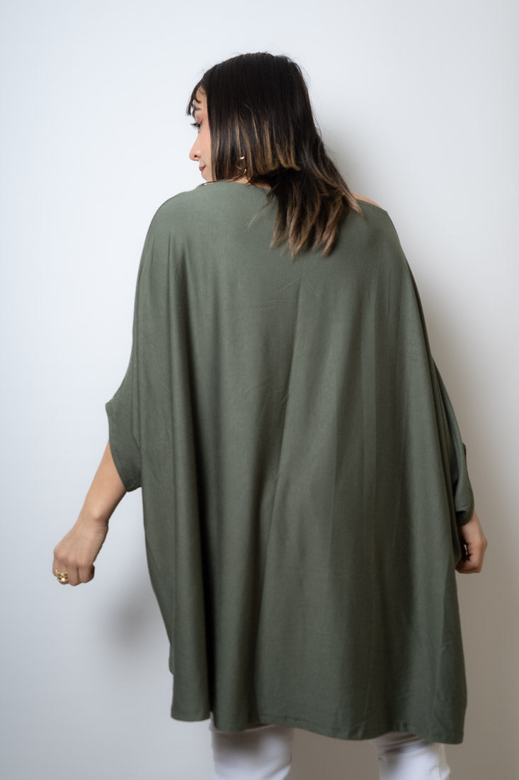 Polera Monica - Verde musgo - manga corta
