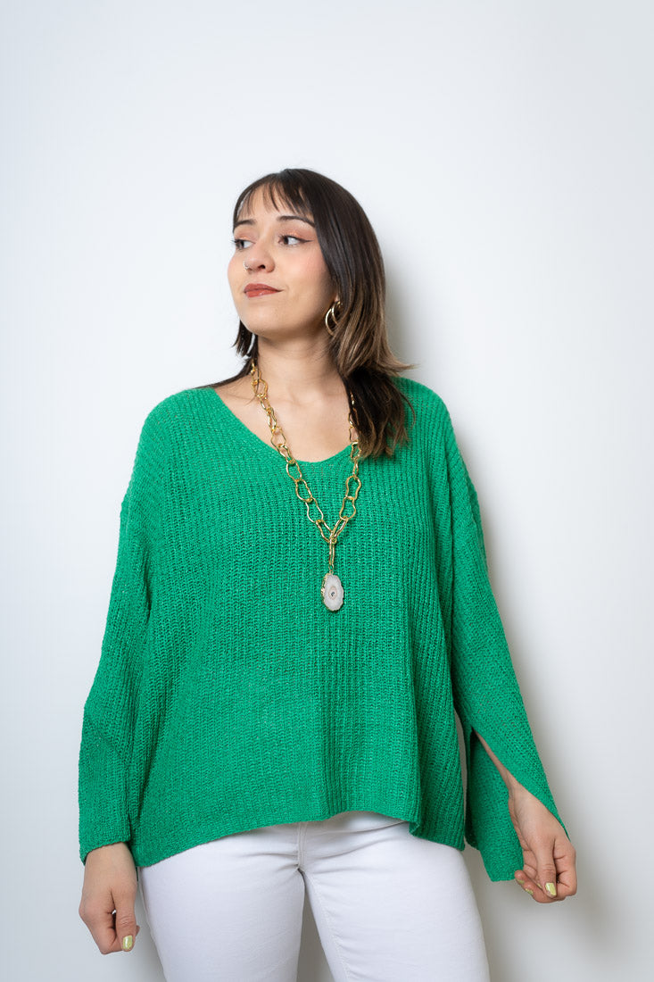 Sweater hilo Domi - Verde