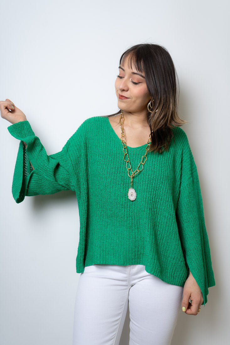 Sweater hilo Domi - Verde