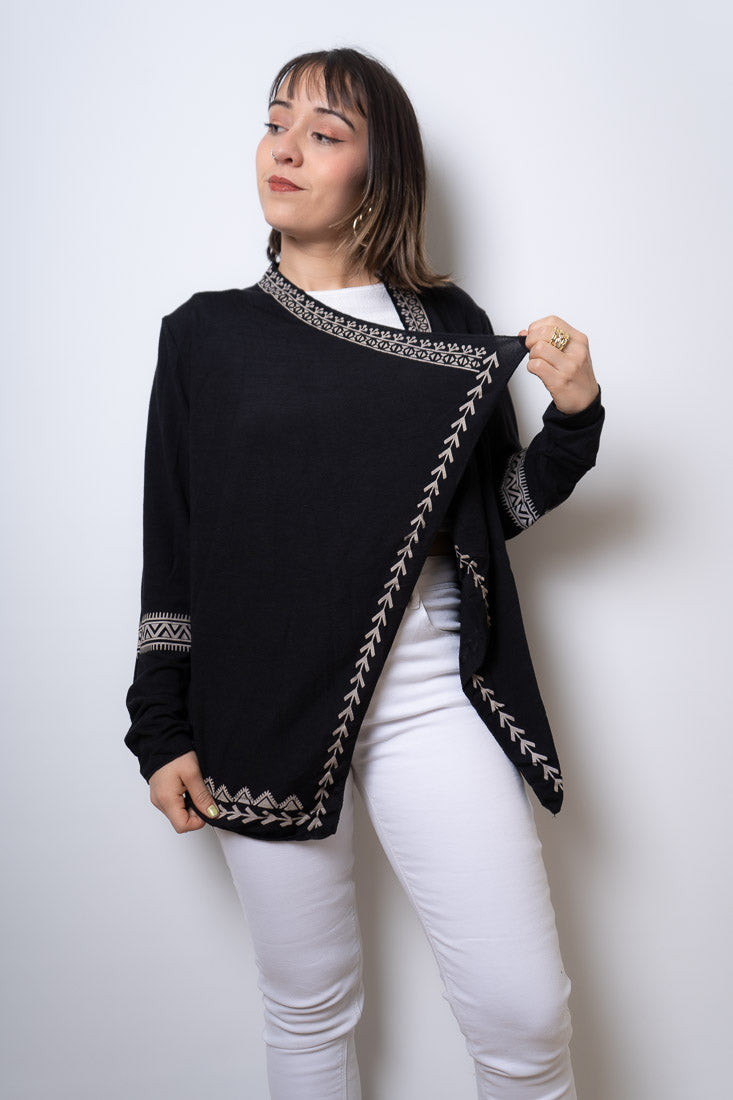 Tapado étnico - diseño Gris