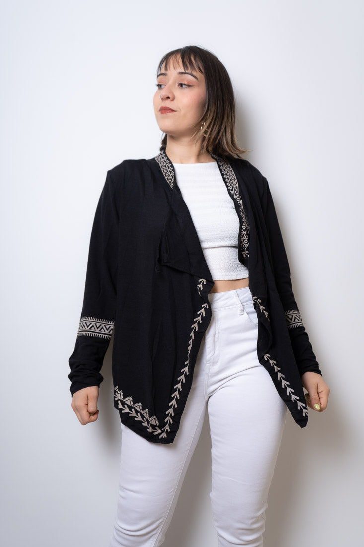 Tapado étnico - diseño Gris