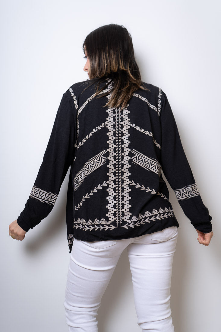 Tapado étnico - diseño Gris