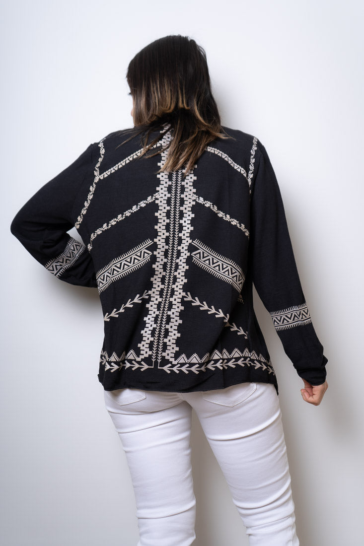 Tapado étnico - diseño Gris