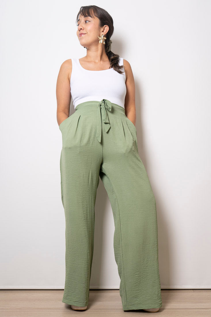 Pantalón Crepe  Sofía - Verde musgo
