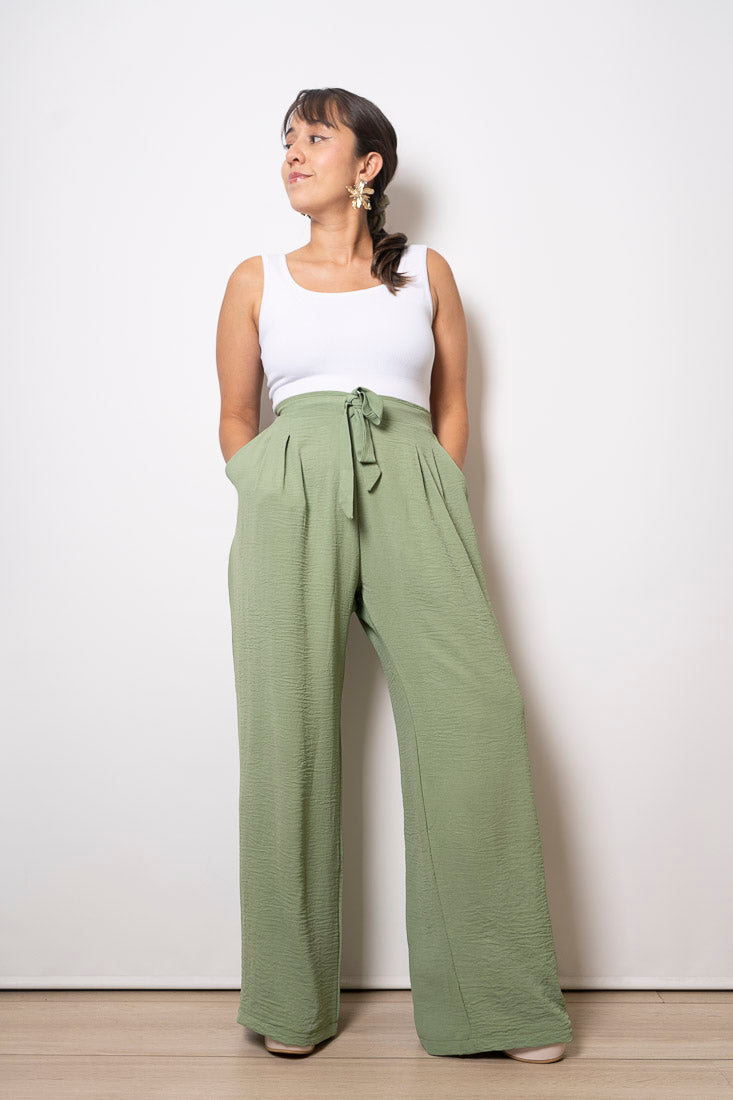 Pantalón Crepe  Sofía - Verde musgo