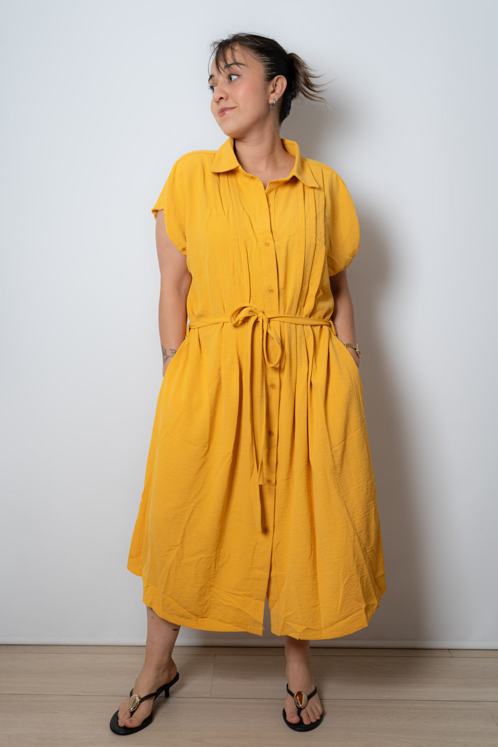Vestido Olivia - Amarillo mostaza