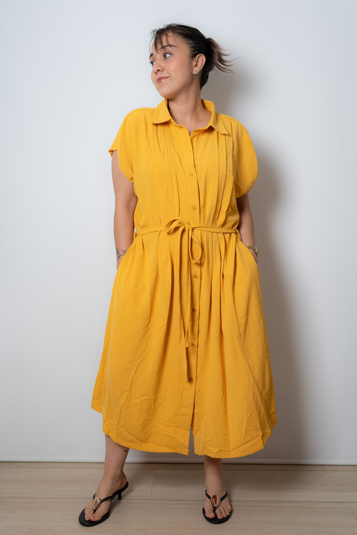 Vestido Olivia - Amarillo mostaza