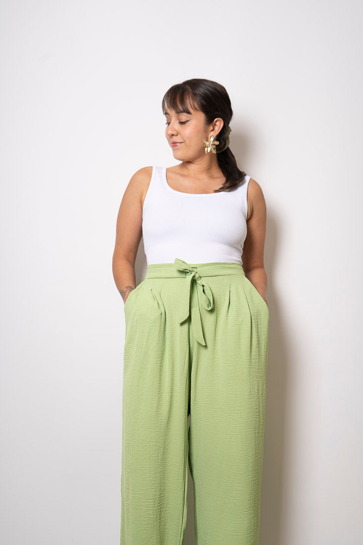 Pantalón Crepe Sofía - Verde claro