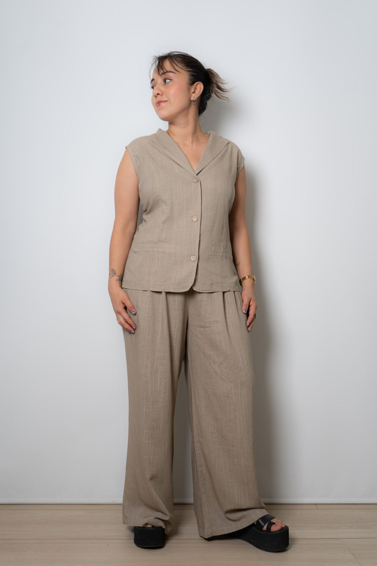 Conjunto Lino - Beige