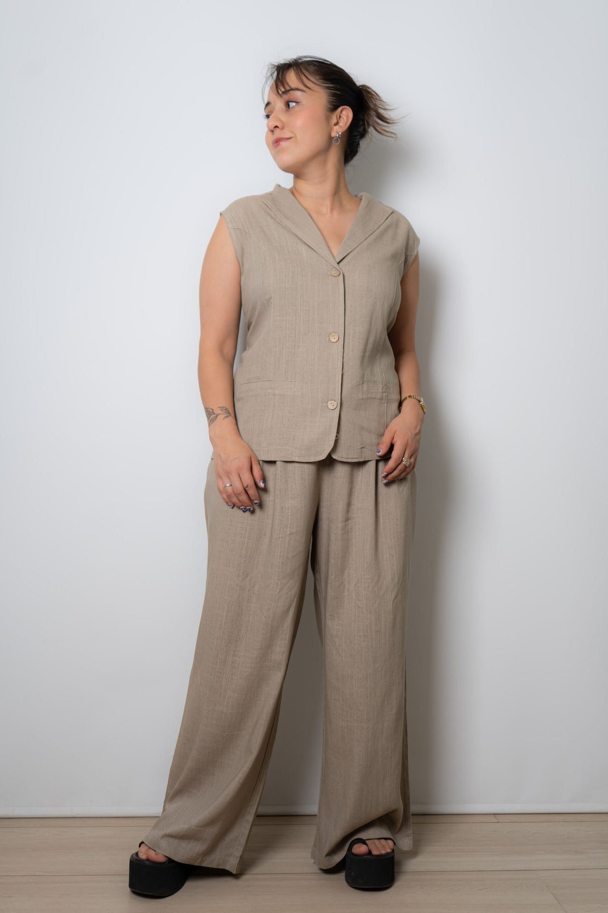 Conjunto Lino - Beige