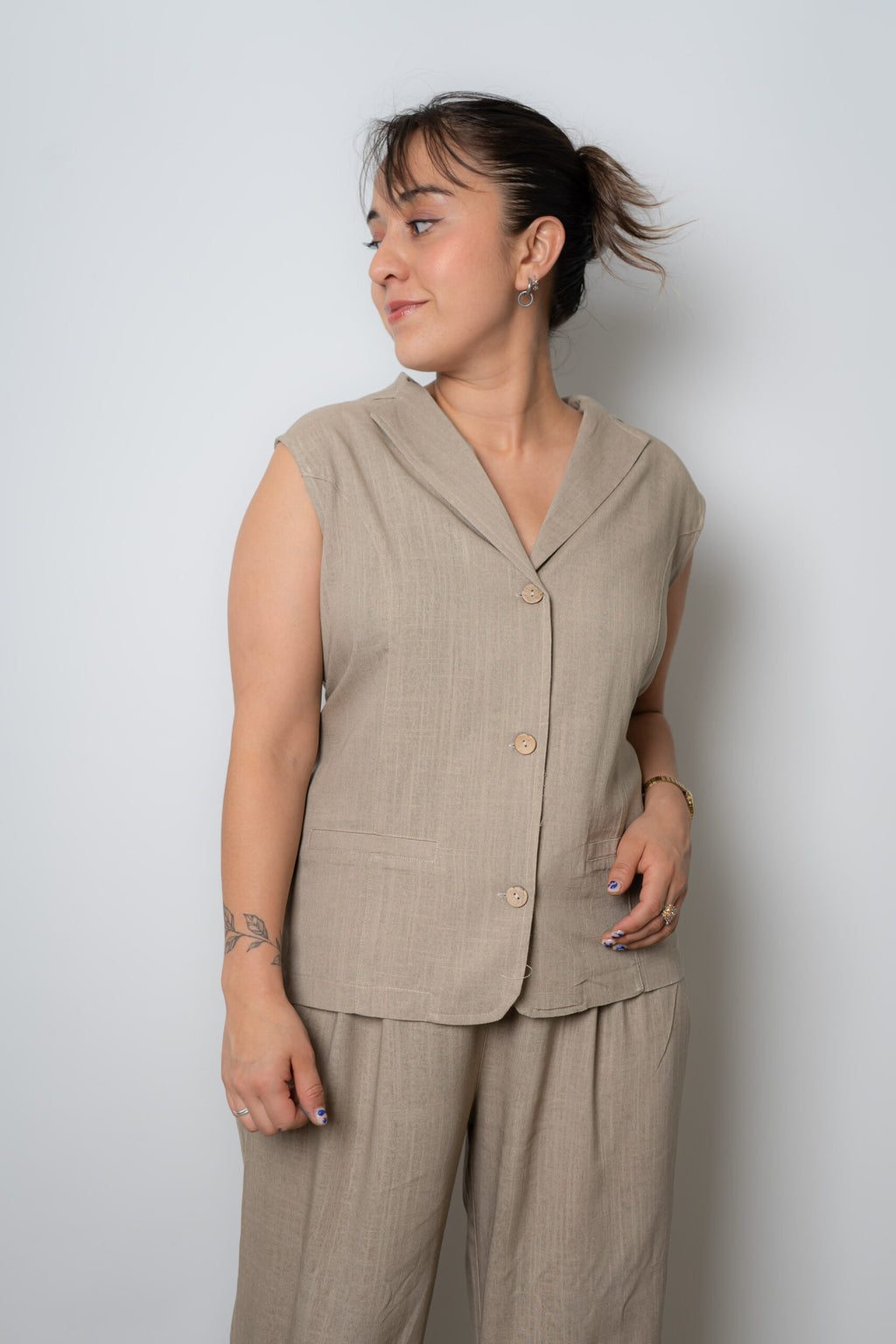 Conjunto Lino - Beige