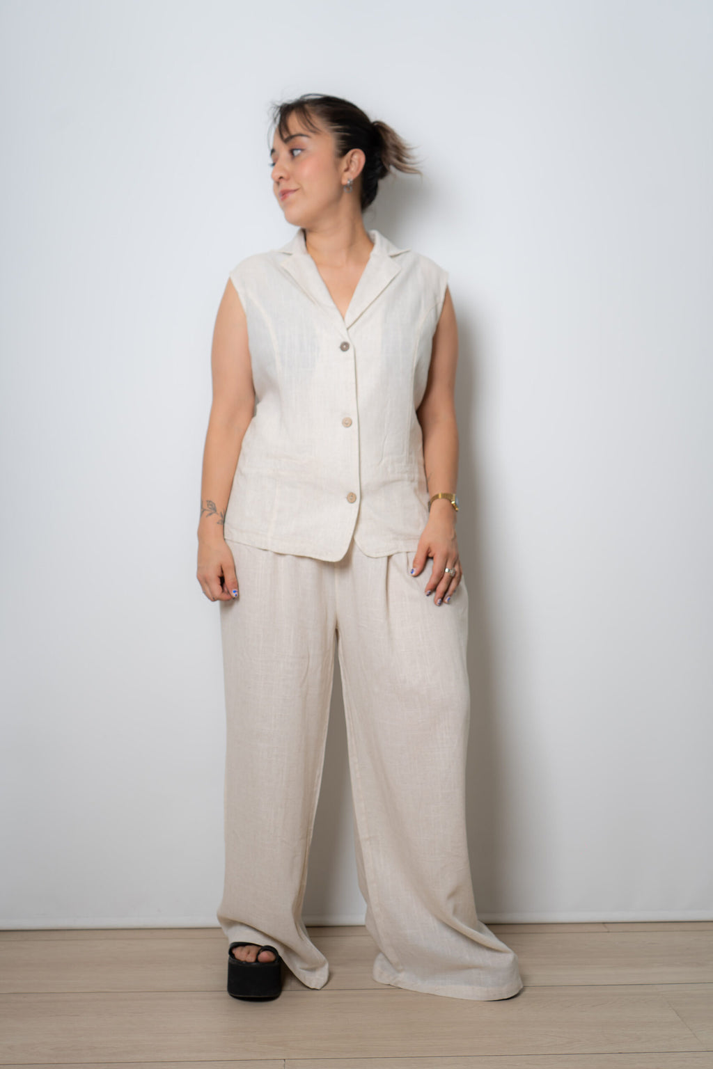 Conjunto Lino - Crema