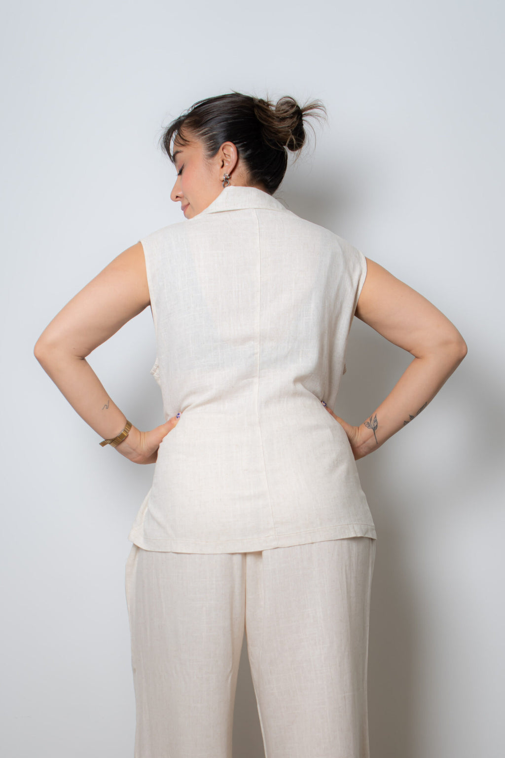 Conjunto Lino - Crema