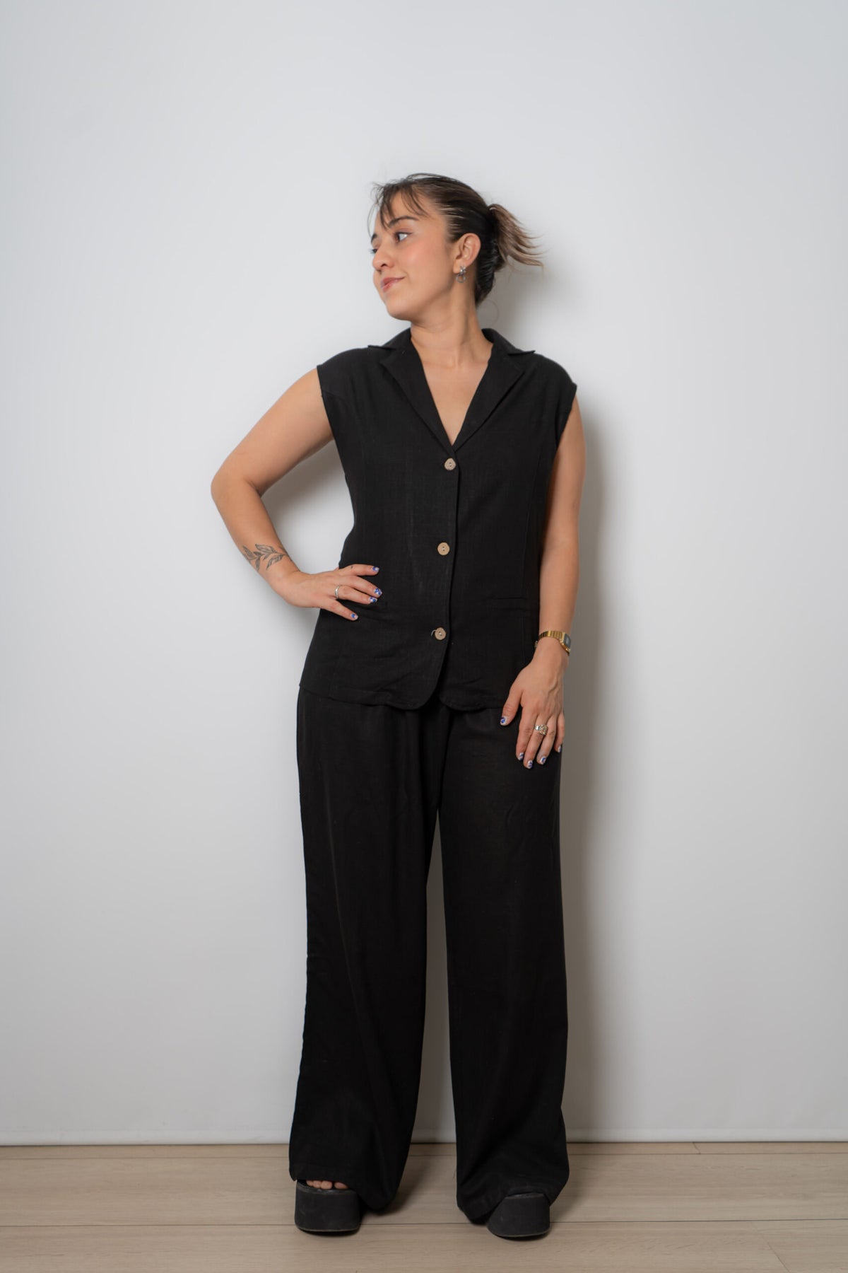 Conjunto Lino - Negro