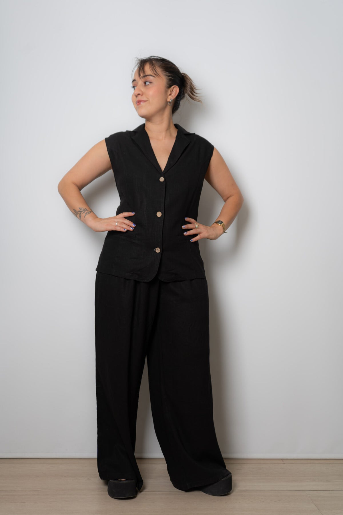 Conjunto Lino - Negro