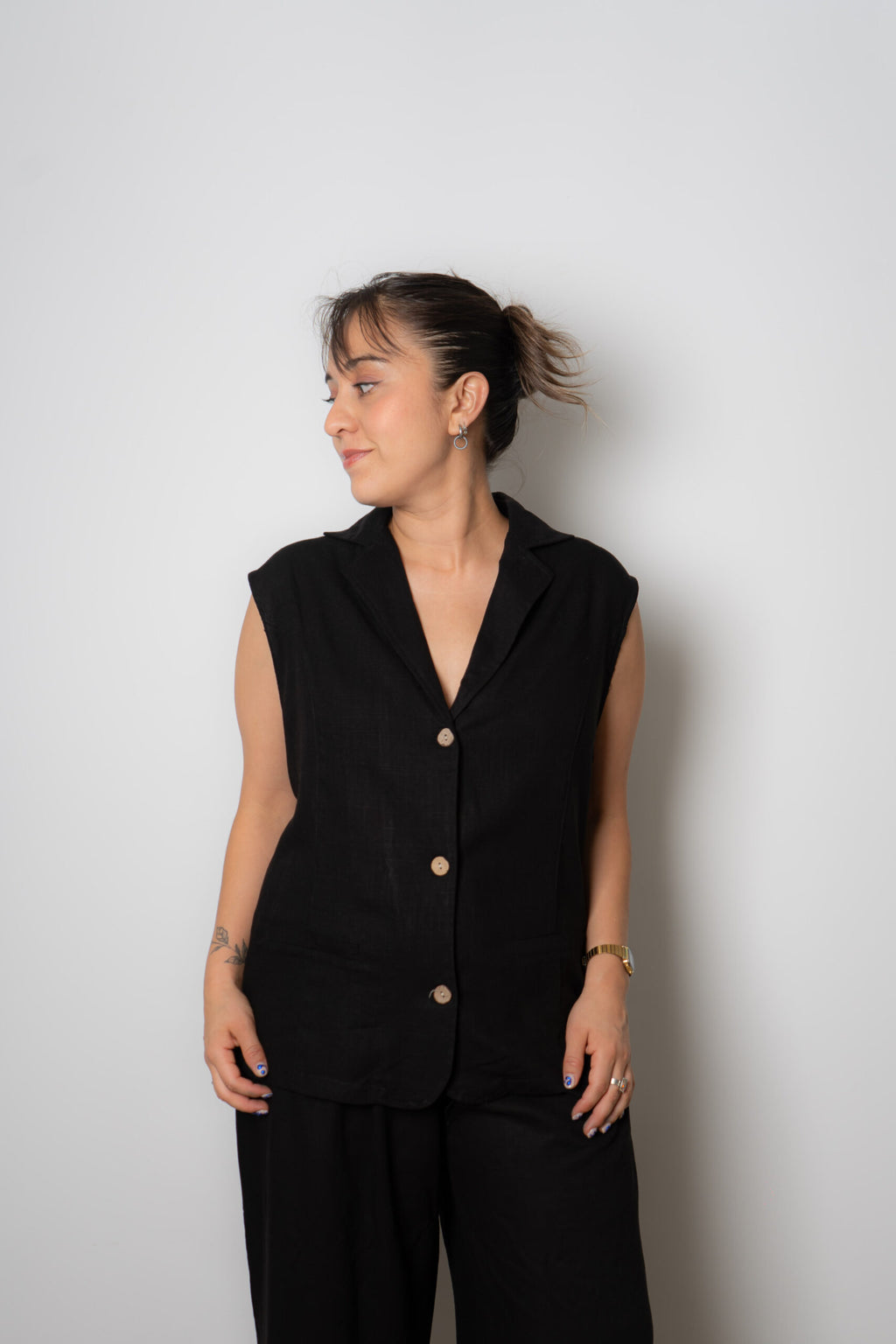 Conjunto Lino - Negro