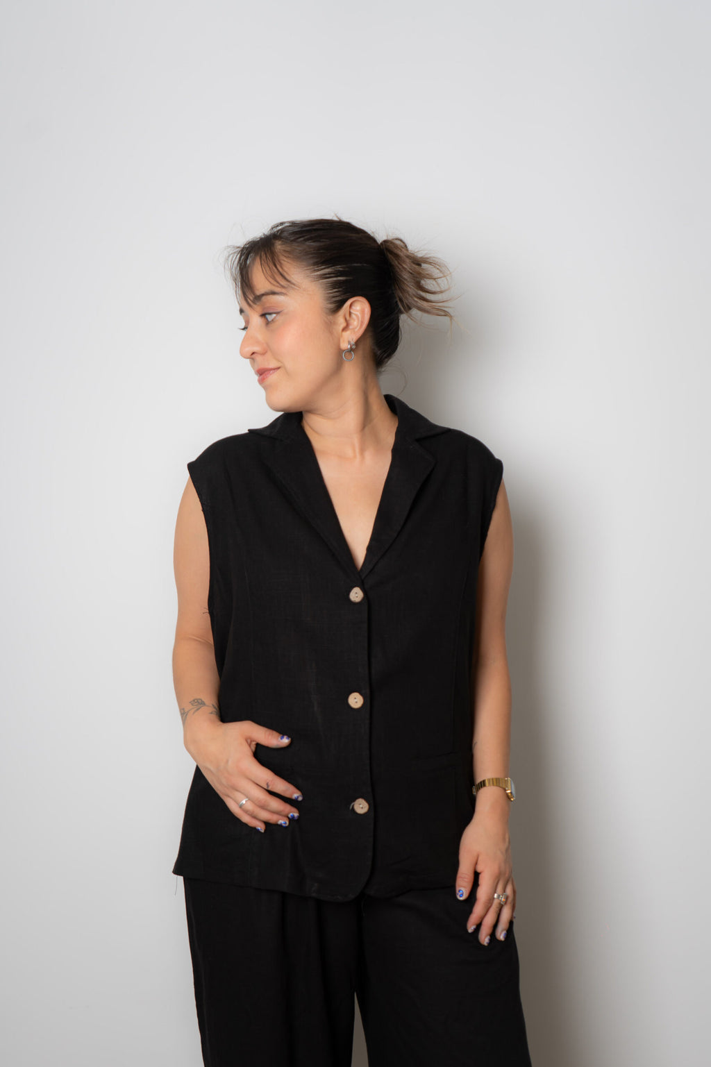 Conjunto Lino - Negro
