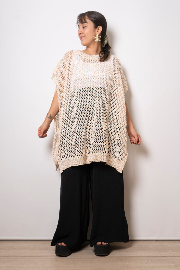 Chaleco brillante Emi - Beige