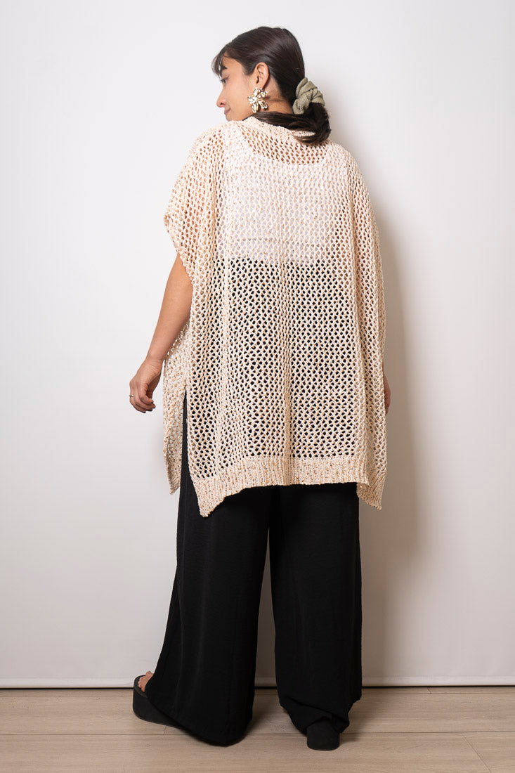 Chaleco brillante Emi - Beige