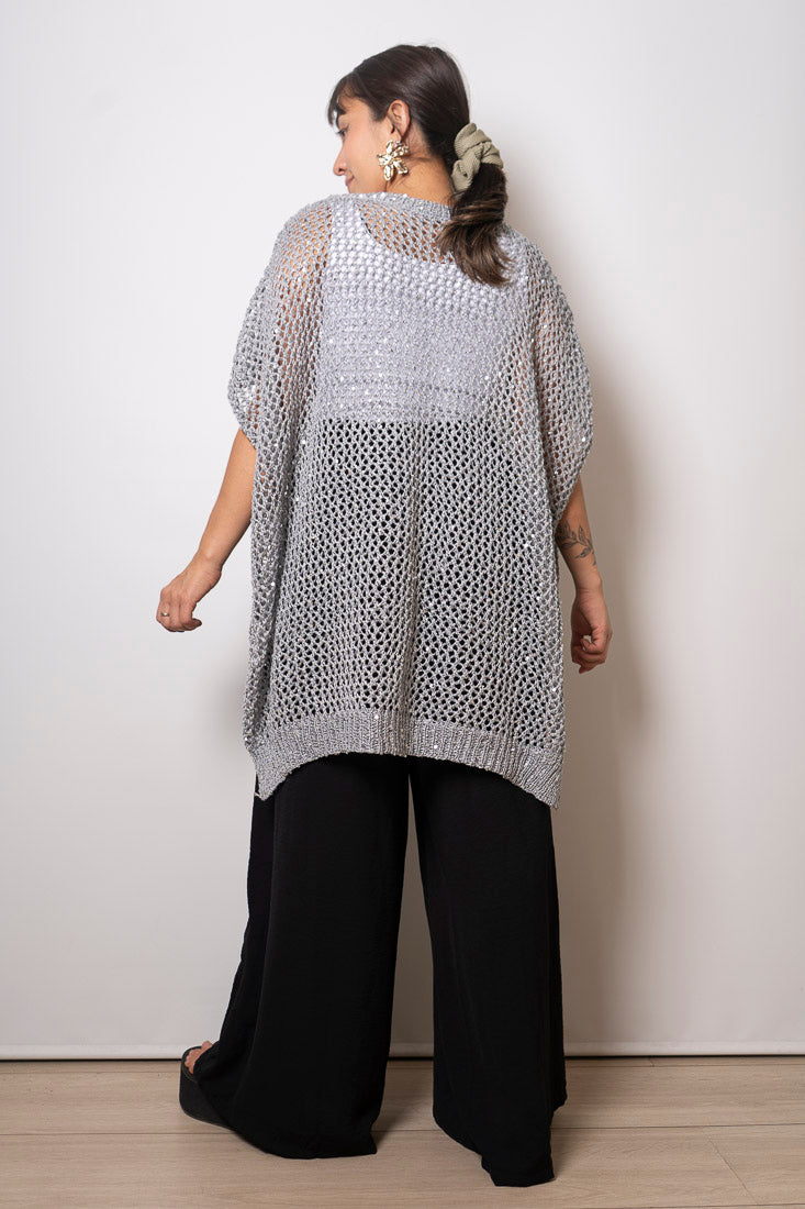 Chaleco brillante Emi - Gris