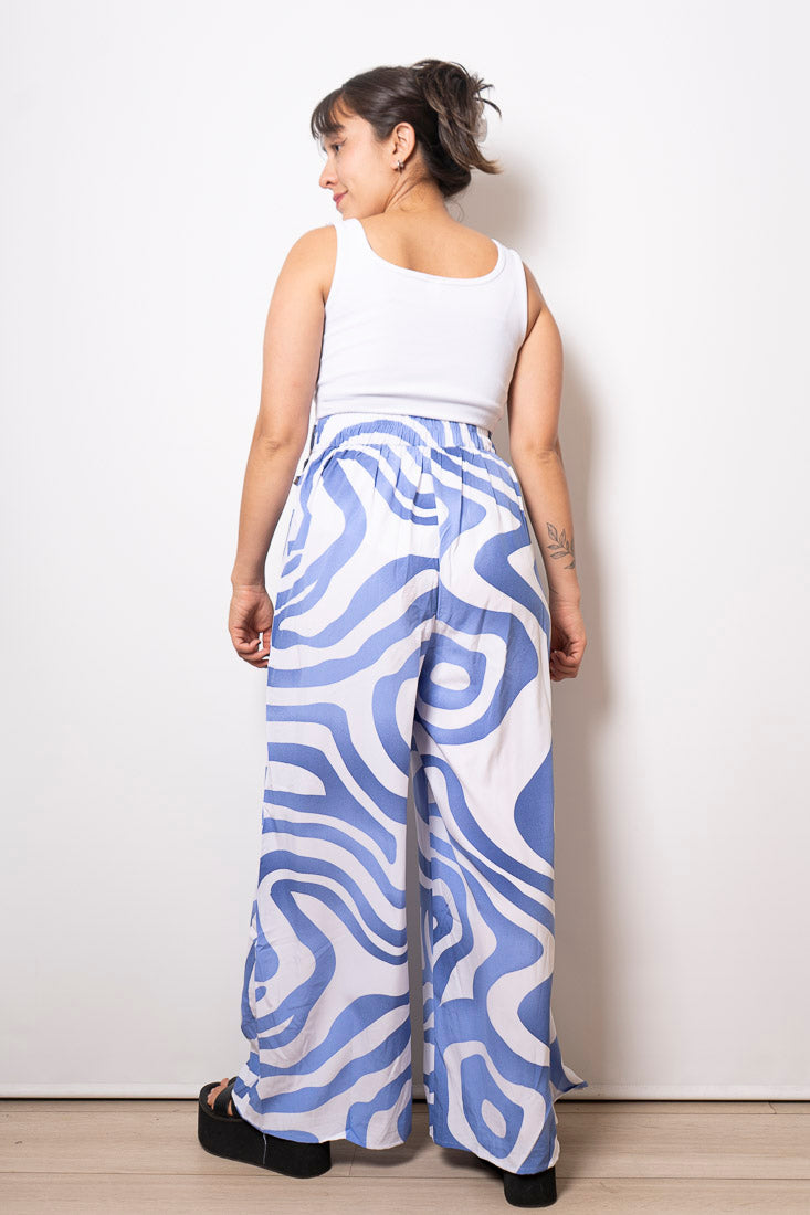 Pantalón estampado Ignacia - Celeste