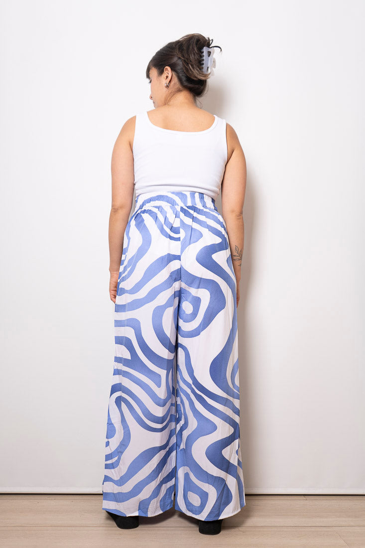 Pantalón estampado Ignacia - Celeste