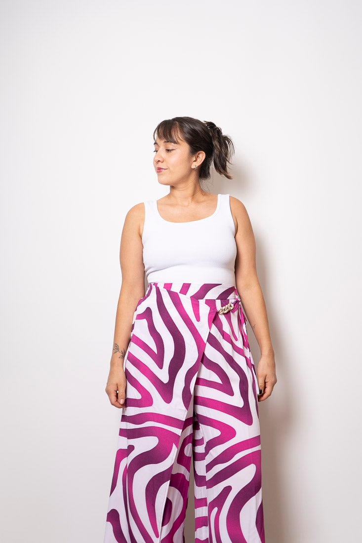 Pantalón estampado Ignacia - Fucsia