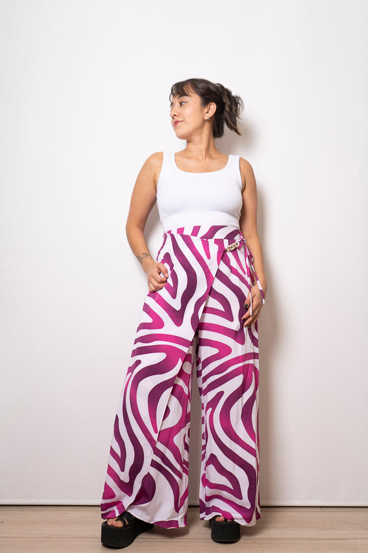 Pantalón estampado Ignacia - Fucsia