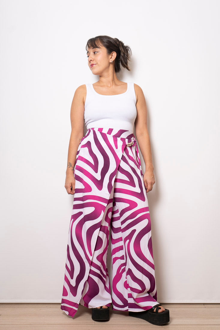 Pantalón estampado Ignacia - Fucsia