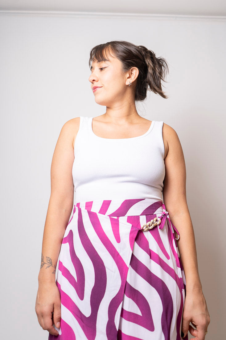 Pantalón estampado Ignacia - Fucsia