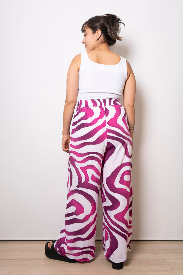 Pantalón estampado Ignacia - Fucsia