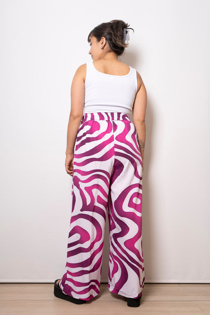 Pantalón estampado Ignacia - Fucsia