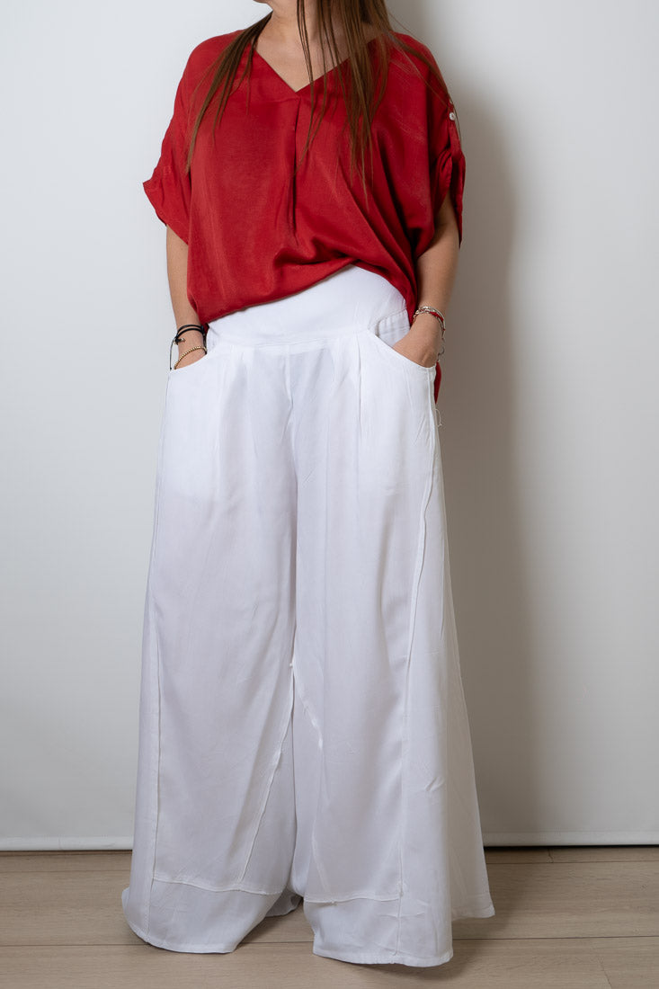 Polera satin Kami - Rojo