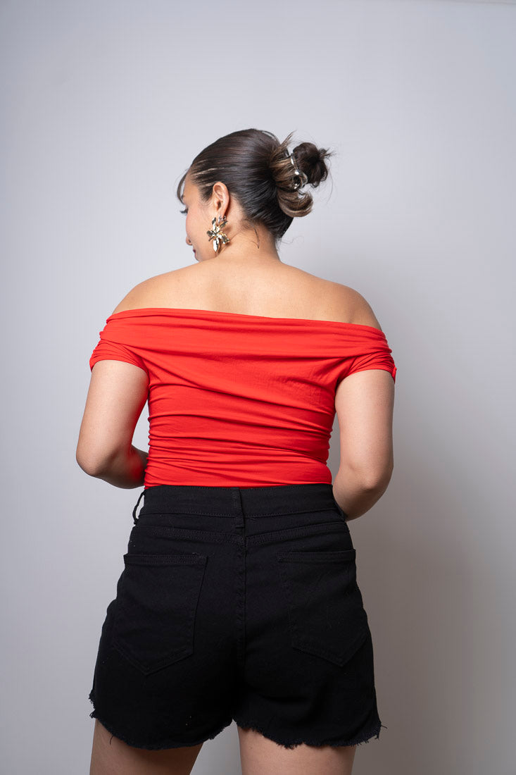 Body Drapeado - Rojo