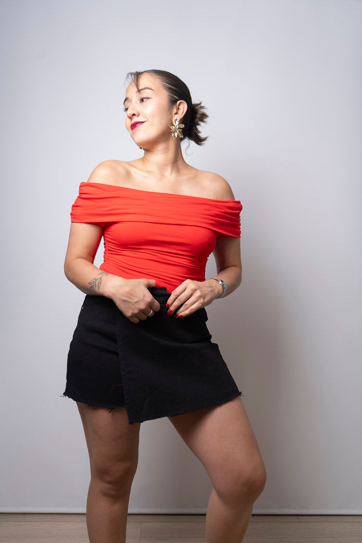 Body Drapeado - Rojo