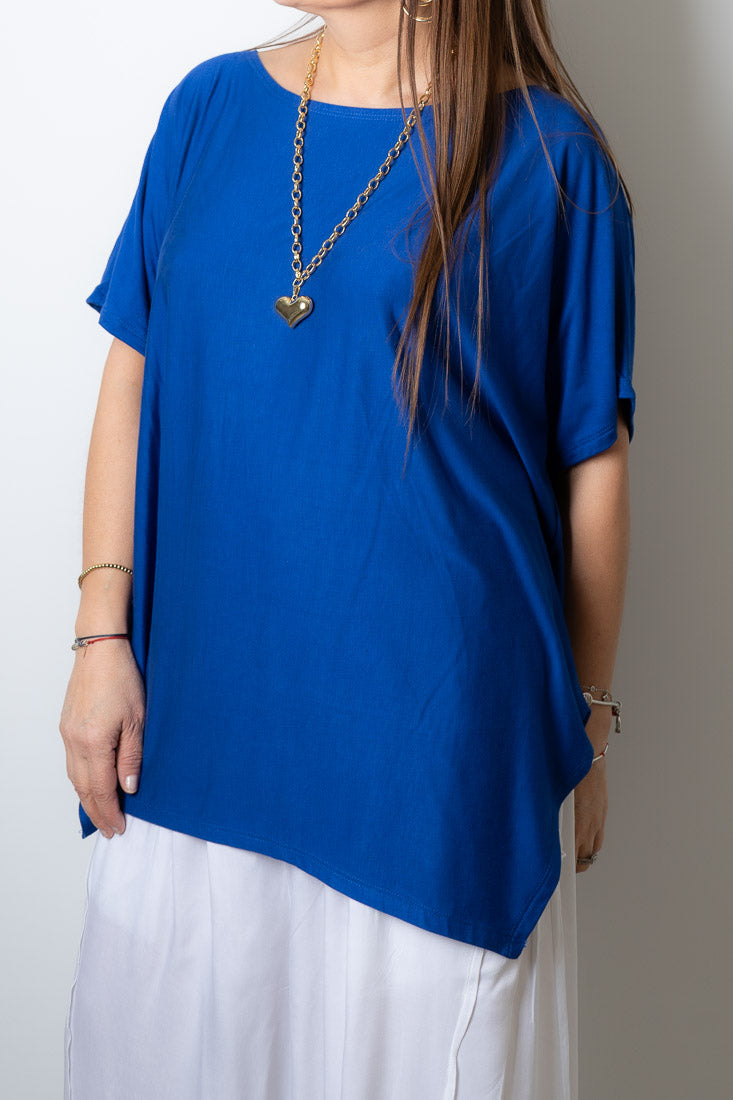 Polera algodón Emilia - Azul