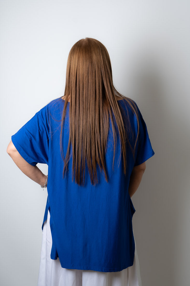 Polera algodón Emilia - Azul