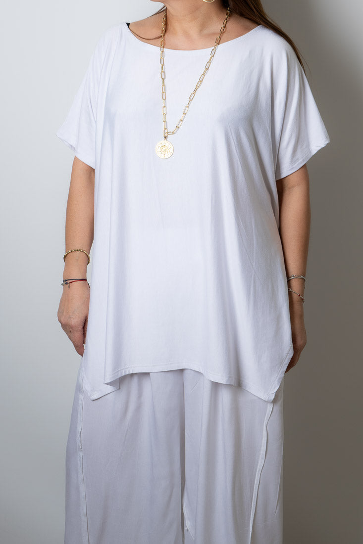 Polera algodón Emilia - Blanco