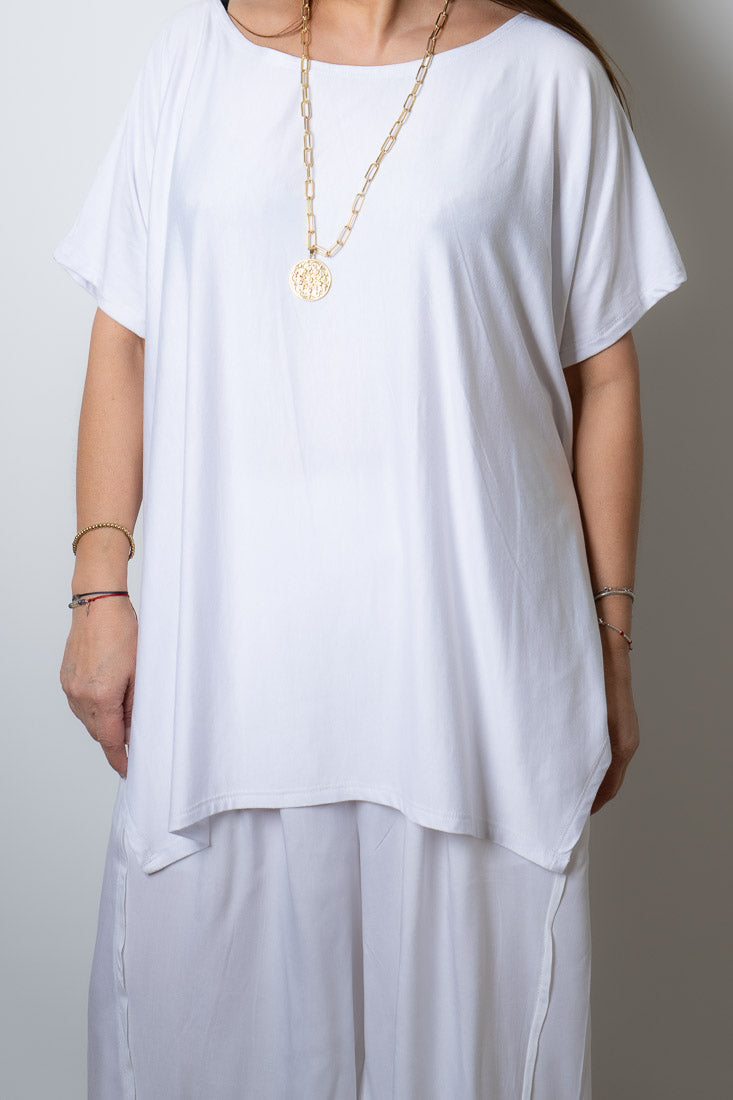 Polera algodón Emilia - Blanco